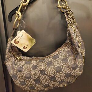 KATHY VAN ZEELAND DENIM BAG WITH CHARMS